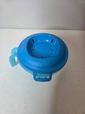 Tupperware Blue 2012 Individual Microwave 2.3 Cup Rice Maker Cooker Kitchen